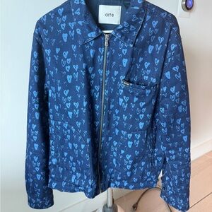 Arte Blue Heart Pattern Jacket